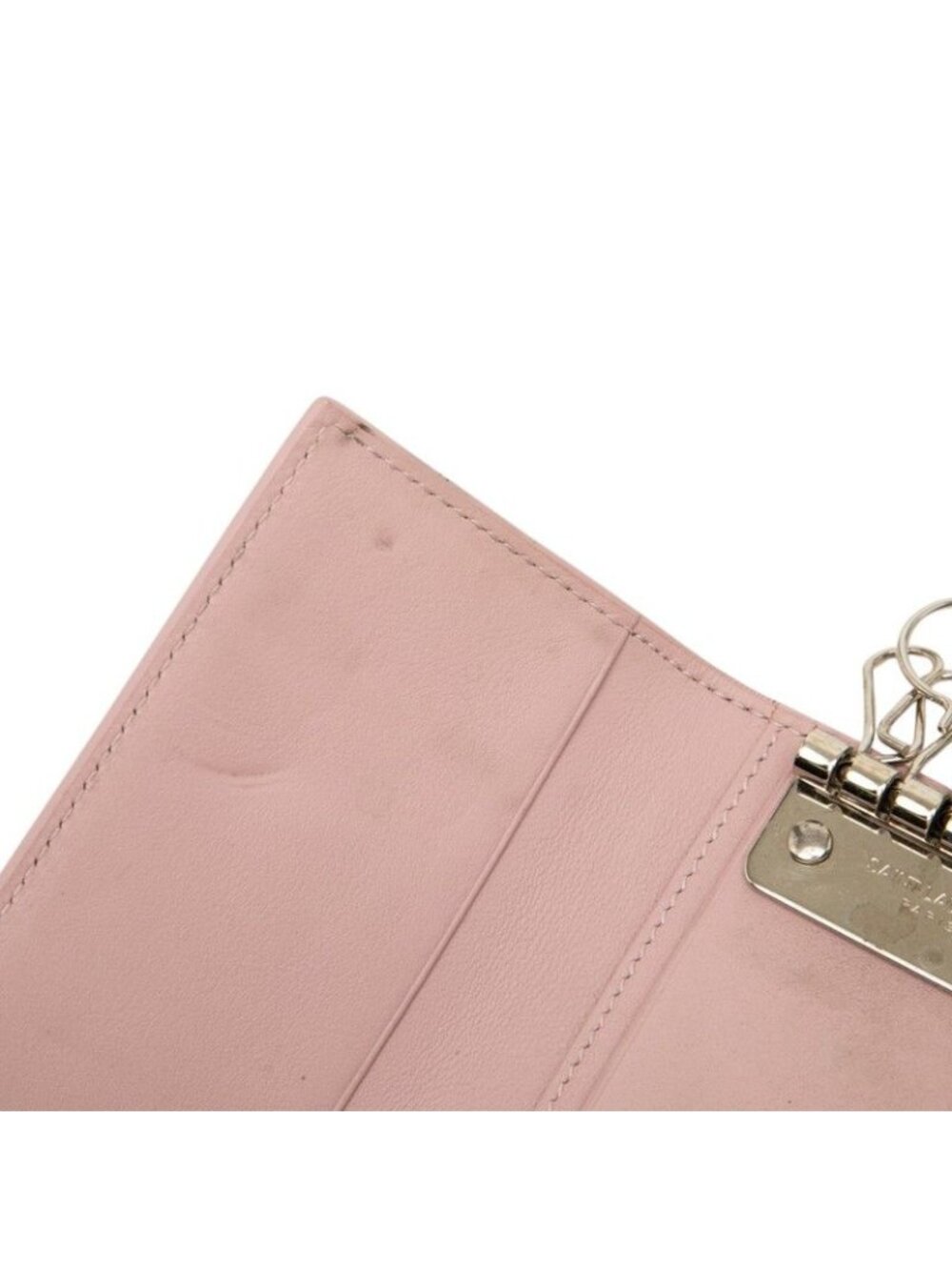 Saint Laurent YSL Logo Case Pink Leather Card Holder - Picture 5 of 8